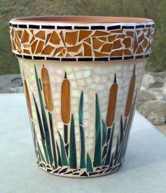 Glass Mosaic Planter