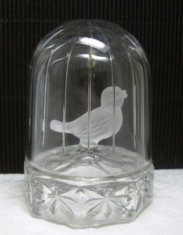 Hofbauer Byrdes German Frosted Bird in Crystal Glass Cage Paperweight http://www.pinterest.com/pin/225743000043278906/